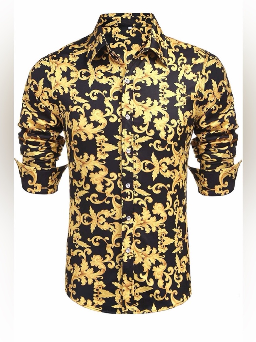 Daupanzees | men’s luxury print dress shirt. Size: XXL - Picture 2 of 16